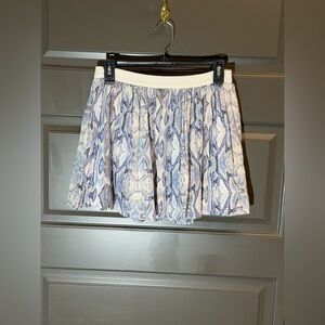 Rebecca Taylor Cream and Blue Skater Skirt